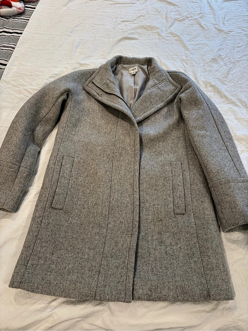 J.Crew Wool city/parka Coat in Gray Size 0  Like New